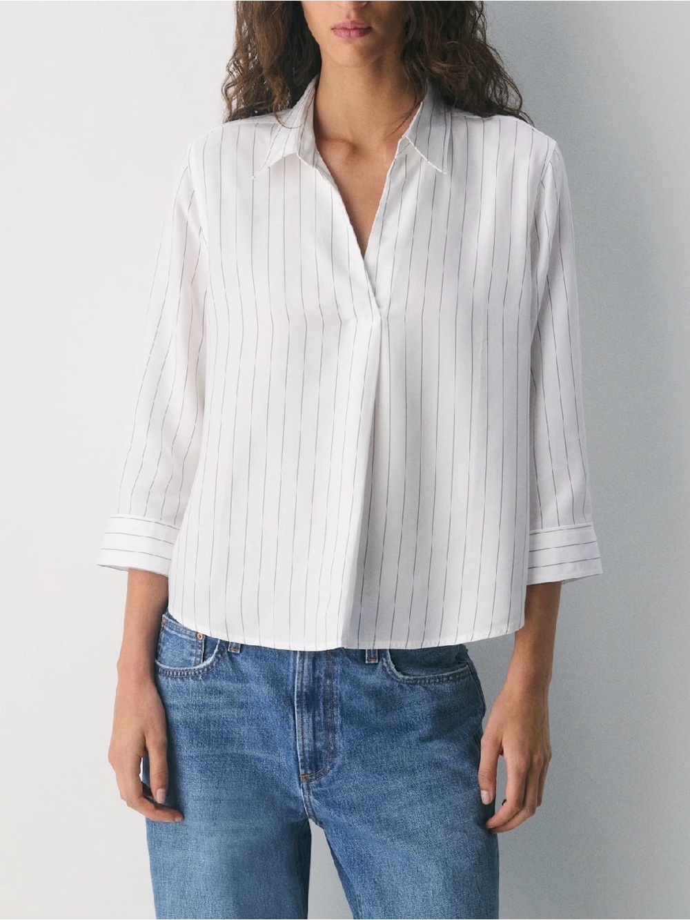Babaton Persona Shirt Blouse by Aritzia crisp twill